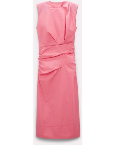 Dorothee Schumacher Gathered Seath With Cutout Back In Papertouch Cotton - Pink