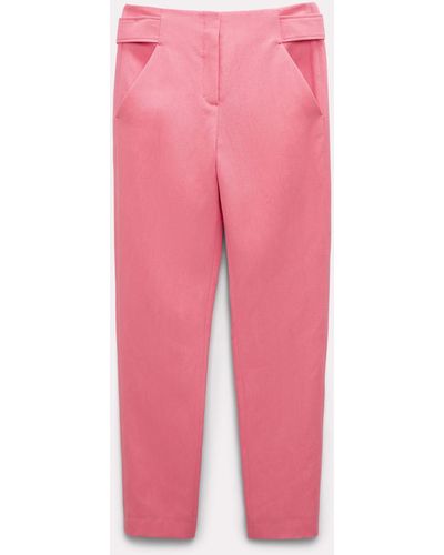 Dorothee Schumacher Lightweight Pants In Cotton-linen - Pink