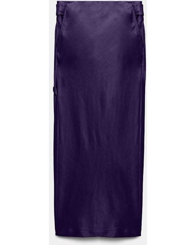 Dorothee Schumacher Slouchy Pencil Skirt - Purple