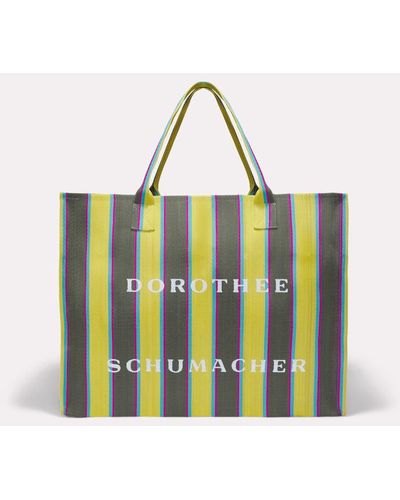 Dorothee Schumacher Striped Tote Made From Recycled Plastic - Green