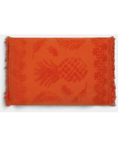 Dorothee Schumacher Cotton Pillow With Woven Jacquard Pineapple Pattern - Orange