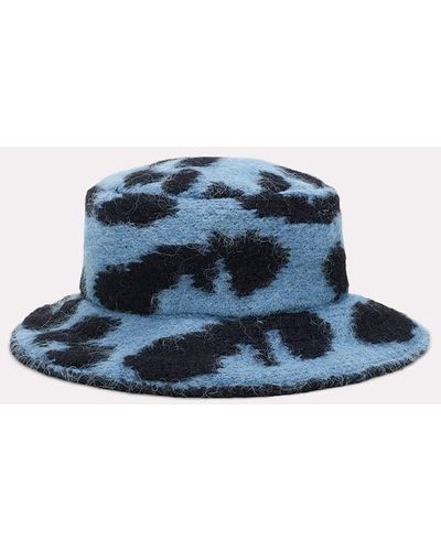 Dorothee Schumacher Hat With A Leopard Print Pattern - Blue