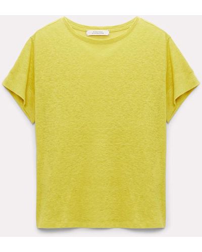 Dorothee Schumacher Hemp Round Neck T-shirt - Yellow