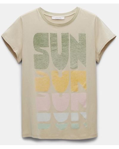 Dorothee Schumacher T-Shirt mit buntem SUN-Print - Mehrfarbig