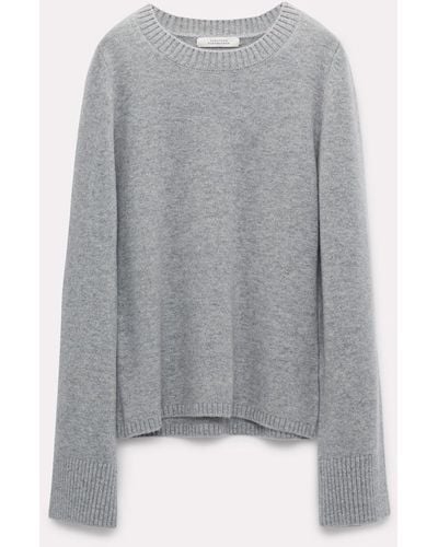 Dorothee Schumacher Soft Cashmere Mix Knit Pullover - Gray