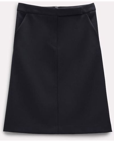 Dorothee Schumacher Skirt With Mock Zipper Trim - Black