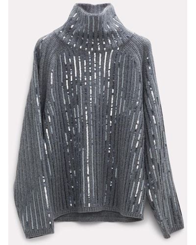 Dorothee Schumacher Turtleneck Sweater With Sequins - Blue