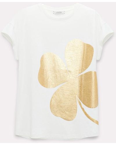 Dorothee Schumacher T-Shirt mit metallischem Print - Weiß