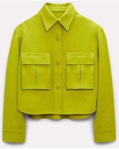 Dorothee Schumacher Shirt-style Jacket In Punto Milano - Yellow