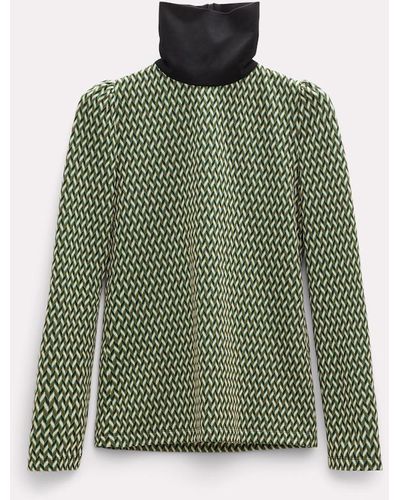 Dorothee Schumacher Long Sleeve Top With Graphic Print - Green