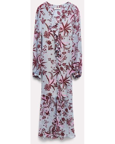 Dorothee Schumacher Printed Viscose Dress With Flounces - White