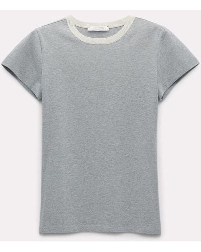 Dorothee Schumacher T-shirt With Lurex Details - Gray