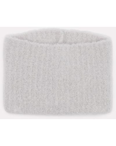Dorothee Schumacher Mohair Mix Ribbed Knit Snood - White