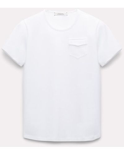 Dorothee Schumacher T-Shirt mit Tasche im Western-Style - Weiß