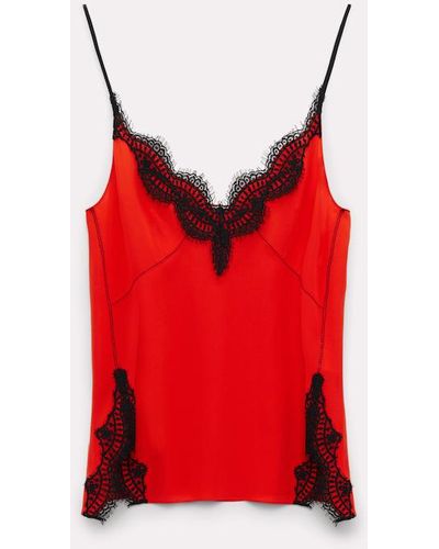 Dorothee Schumacher Silk Camisole With Lace - Red