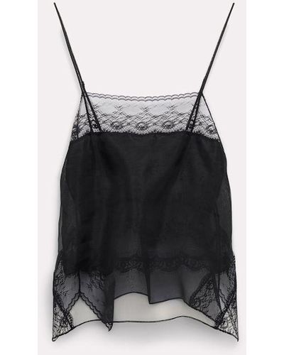 Dorothee Schumacher Silk Organza Camisole With Lace - Black