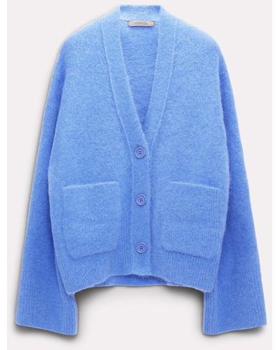 Dorothee Schumacher Alpaca Mix Knit Cardigan With Patch Pockets - Blue