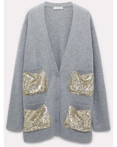Dorothee Schumacher Cardigan With Sequin Pockets - Gray