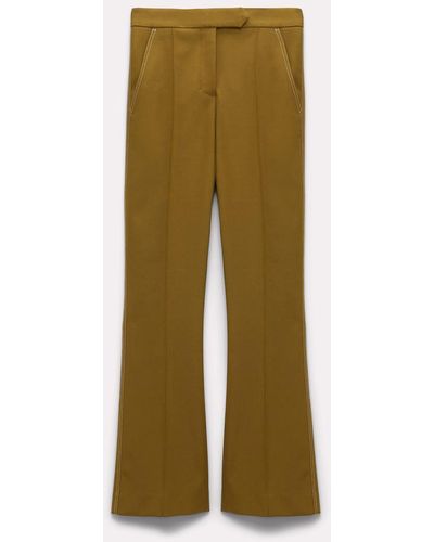 Dorothee Schumacher Cropped Pants With Decorative Stitching - Natural