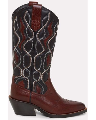 Dorothee Schumacher Embroidered Cowboy Boots - Brown