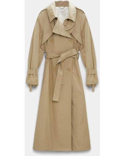Dorothee Schumacher Trench Coat In Techno-fabric - Natural