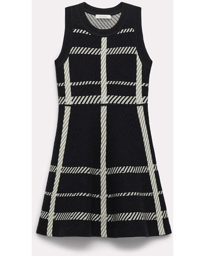 Dorothee Schumacher Plaid Knit Mini-dress - Black