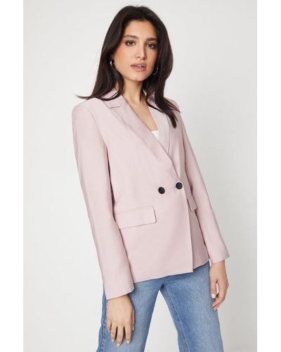 Dorothy Perkins Double Breasted Blazer - Pink