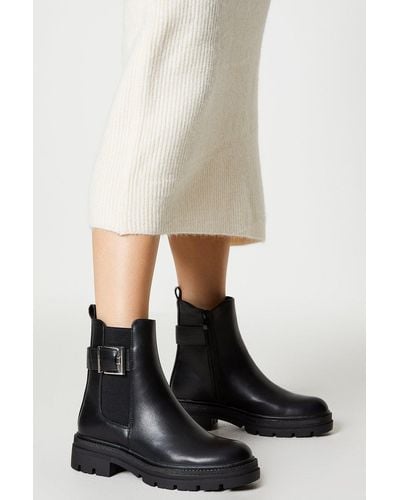 Dorothy Perkins Amanda Buckle Ankle Boots - White