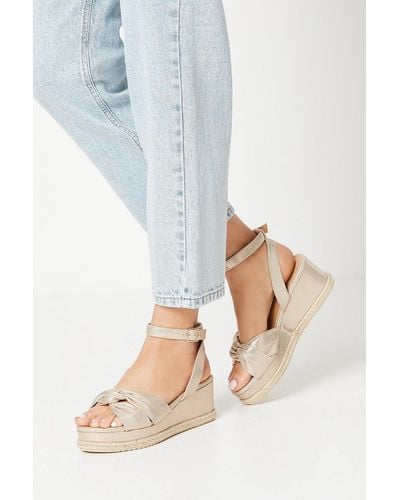 Dorothy Perkins Good For The Sole: Wide Fit Holly Soft Twist Wedges - Blue