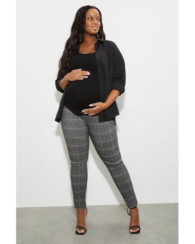 Dorothy Perkins Maternity Bengaline Over Bump Skinny Trousers - Black