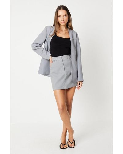 Dorothy Perkins Gingham Mini Skirt - Grey