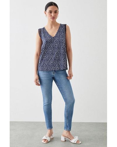 Dorothy Perkins Petite Authentic High Rise Skinny Jeans - Blue