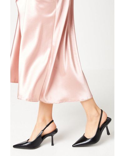 Dorothy Perkins Destiny Pointed Slingback High Stiletto Court Shoes - Pink