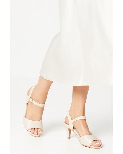 Dorothy Perkins Good For The Sole: Wide Fit Trish Peep Toe Heeled Sandals - Natural