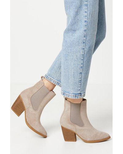 Dorothy Perkins Agnes Chelsea Western Ankle Boots - Blue