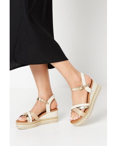 Dorothy Perkins Good For The Sole: Wide Fit Amber Comfort Wedges - Black