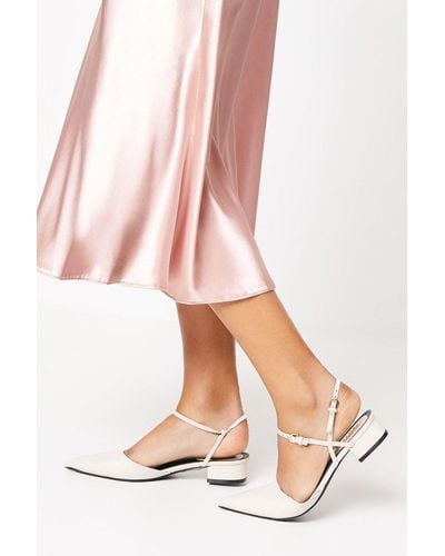 Dorothy Perkins Faith: Meg Pointed Open Back Court Shoes - Pink