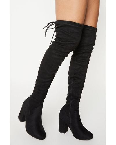 Dorothy Perkins Wide Fit Krissy Over The Knee Boots - Black
