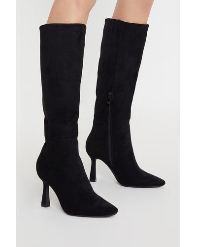 Dorothy Perkins Faith: Kimmy Pointed Knee High Boots - Black