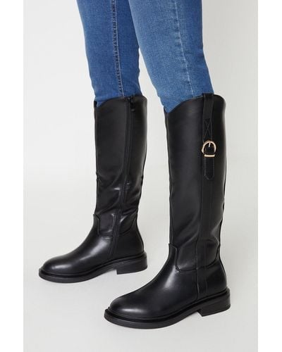 Dorothy Perkins Kampus Knee High Riding Boots - Blue
