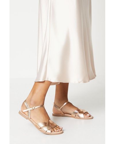 Dorothy Perkins Fara Weave Detail Flat Sandals - White