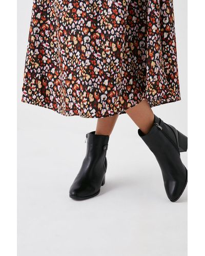 Dorothy Perkins Principles: Ohio Chelsea Medium Block Heel Ankle Boots - Black