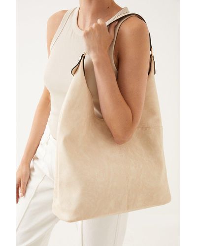 Dorothy Perkins Tess Slouch Shoulder Tote Bag - Natural