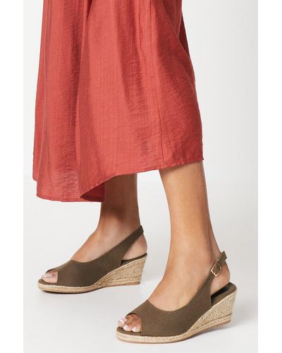 Dorothy Perkins Good For The Sole: Reese Espadrille Wedge Sandals - Red