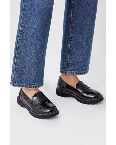 Dorothy Perkins Lucy Patent Loafers - Blue