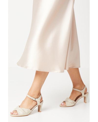 Dorothy Perkins Good For The Sole: Wide Fit Trisha Two Part Heeled Sandals - White