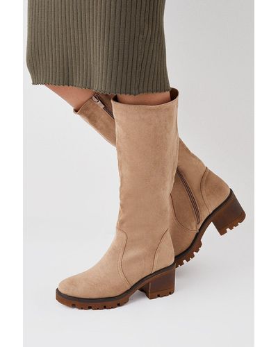 Dorothy Perkins Faith: Kendal Chunky Sole Knee High Boots - Black