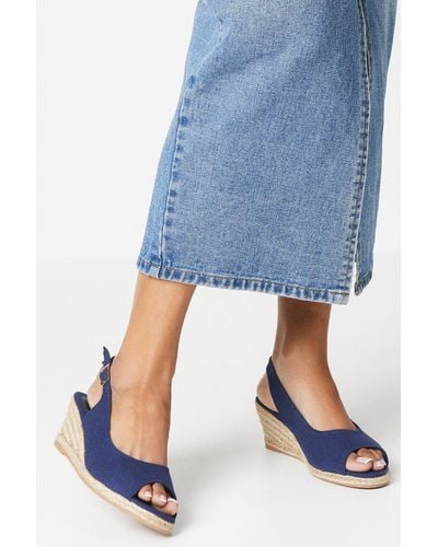 Dorothy Perkins Good For The Sole: Reese Espadrille Wedge Sandals - Blue