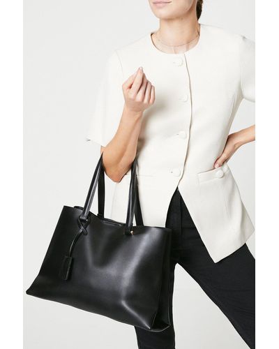 Dorothy Perkins Tatiana Premium Tote Bag With Inside Pocket - Black