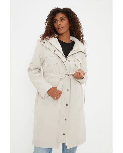 Ladies white deals parkas